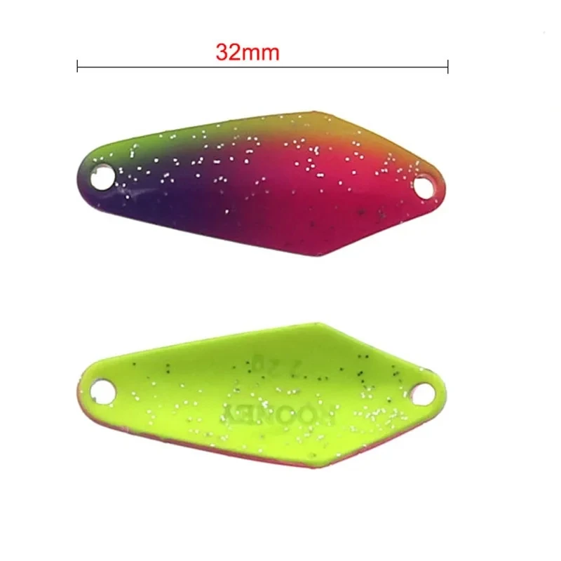 HISTOLURE-cebo cuchara para pesca de trucha, 2,2g, 32mm, flujo colorido UV, señuelo de pesca duro de Metal, cebos giratorios - imagen 3