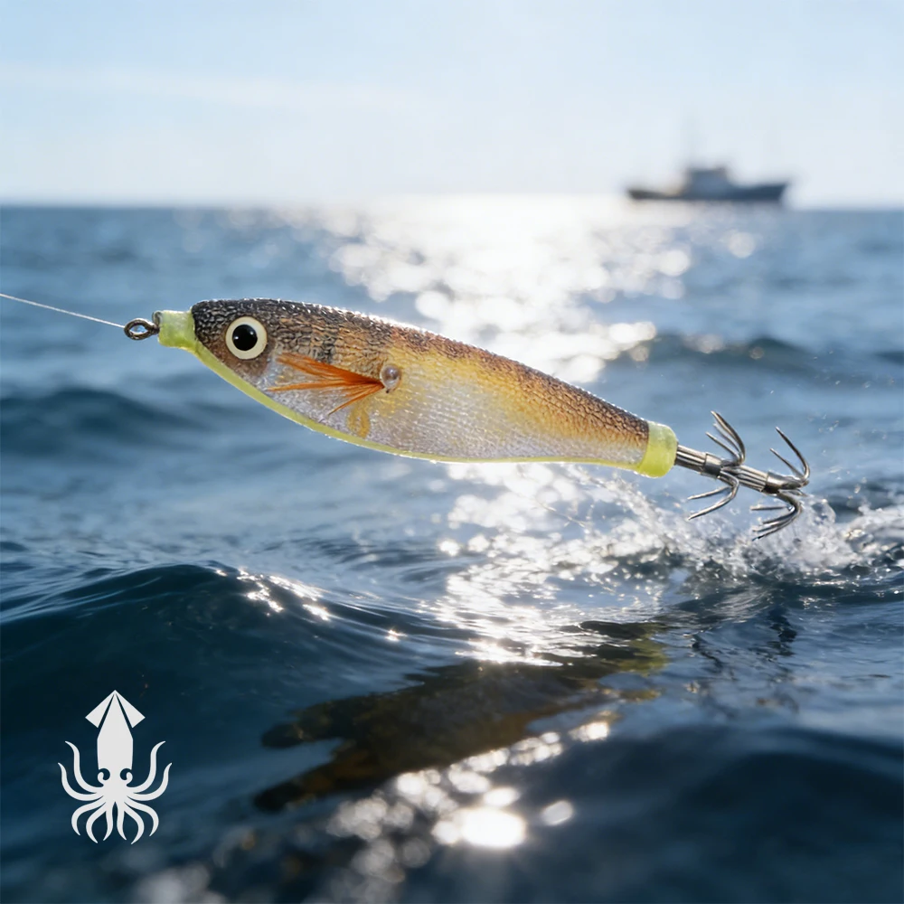 Potera Luminiscente Jig Calamar con Anzuelo para Pesca en Mar - imagen 5