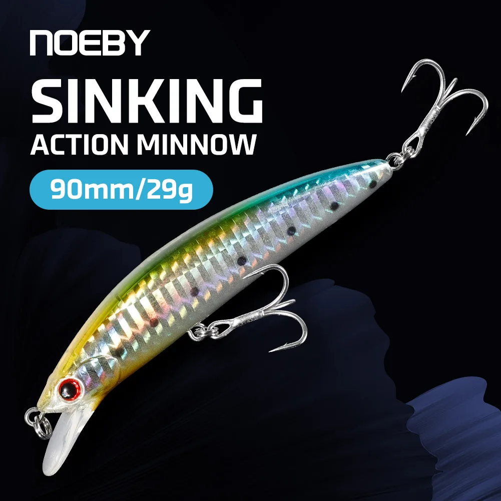 NOEBY Sinking Minnow Señuelo de Lubina para Costa – Jerkbait Wobblers - imagen 3