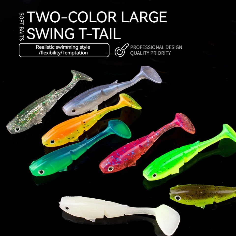 Señuelo de Pesca Binoic, aparejo de silicona Artificial suave, 6 piezas, 70mm, 4,5g - imagen 2