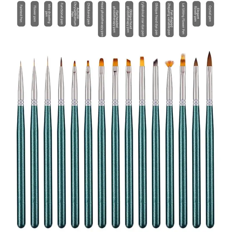 Pluma de dibujo de línea multifunción, sin decoloración, cómoda, suave, para fototerapia, pincel para uñas, herramienta de belleza, 1/2 Uds. - imagen 2