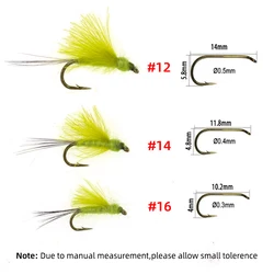 Moscas secas CDC WIFREO – Plumas amarillas para trucha y salmón