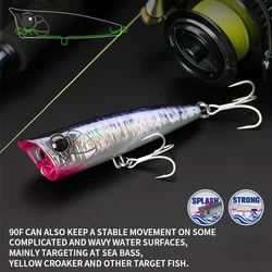 Señuelo Popper Topwater para lubina - cebo duro flotante