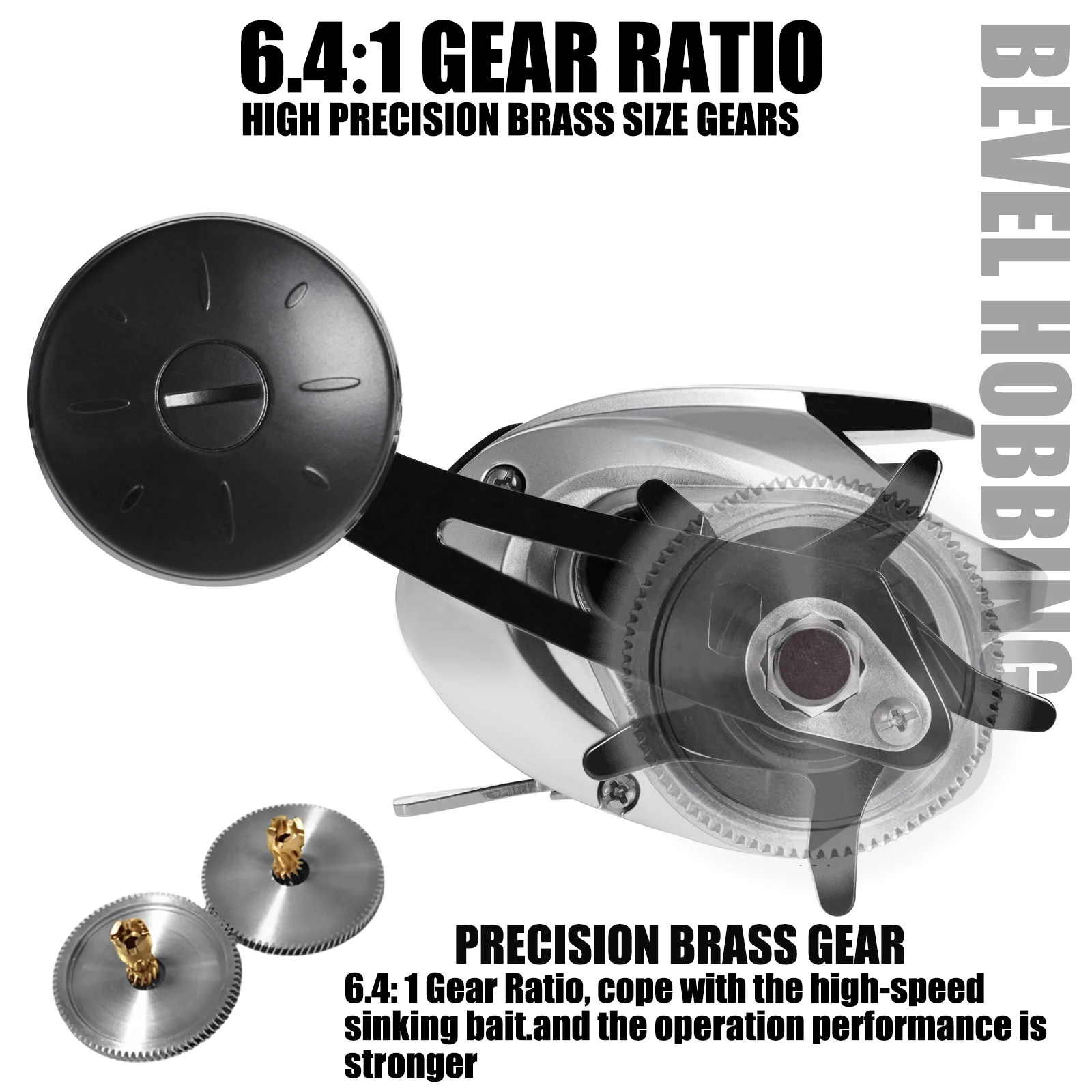 Carrete Baitcasting SAMOLLA, 15 kg arrastre, resistente agua salada - imagen 5