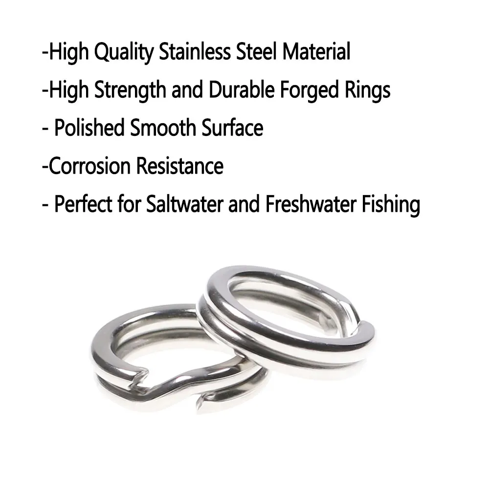 Bimoo-anillo dividido de acero inoxidable, abridor de anillos, alicates de pesca, conectores de señuelo, herramientas, accesorios de pesca en el mar - imagen 4