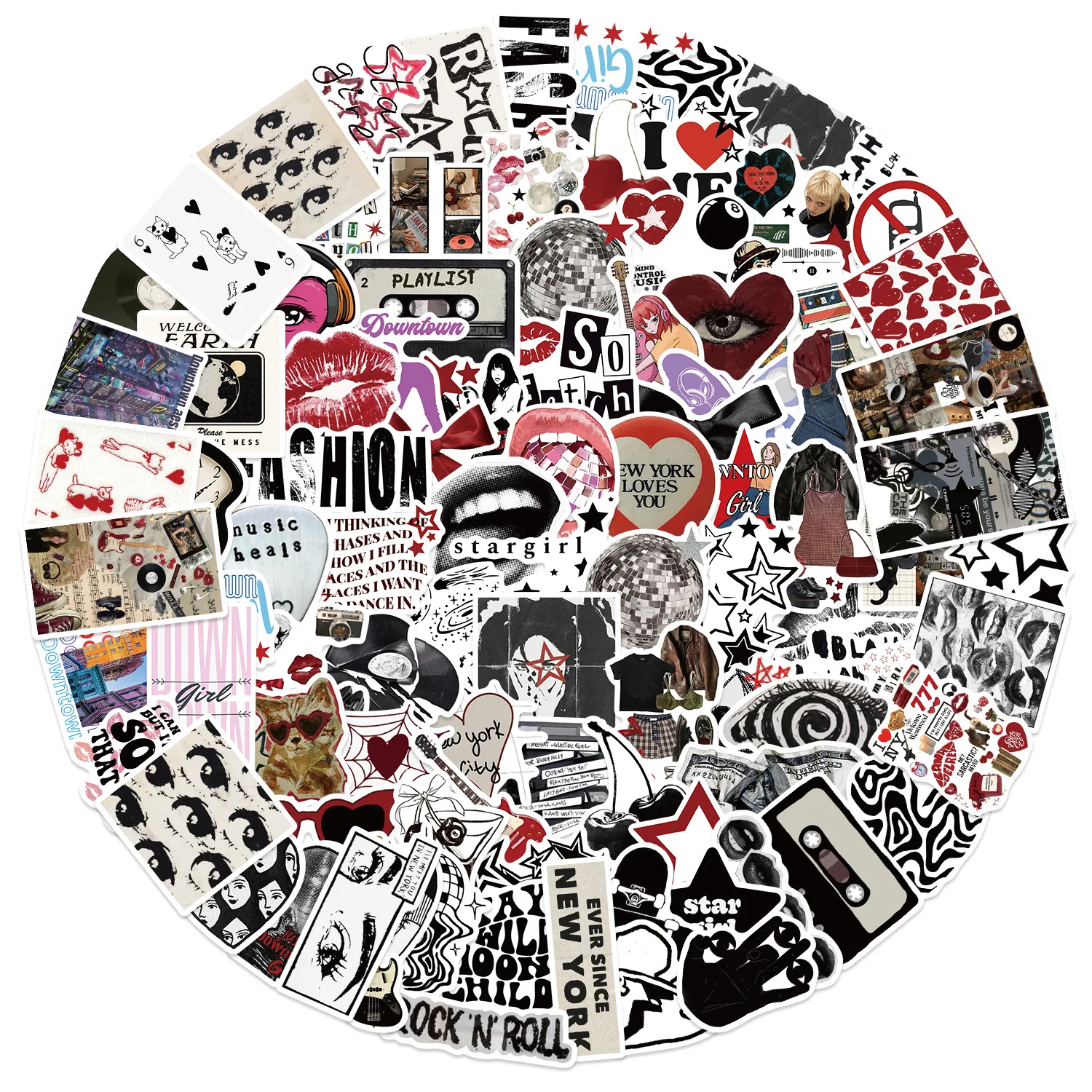 50/100 Uds centro Y2K niñas estética dibujos animados pegatinas de grafiti teléfono guitarra maleta para portátil pegatina impermeable juguete para niños - imagen 5