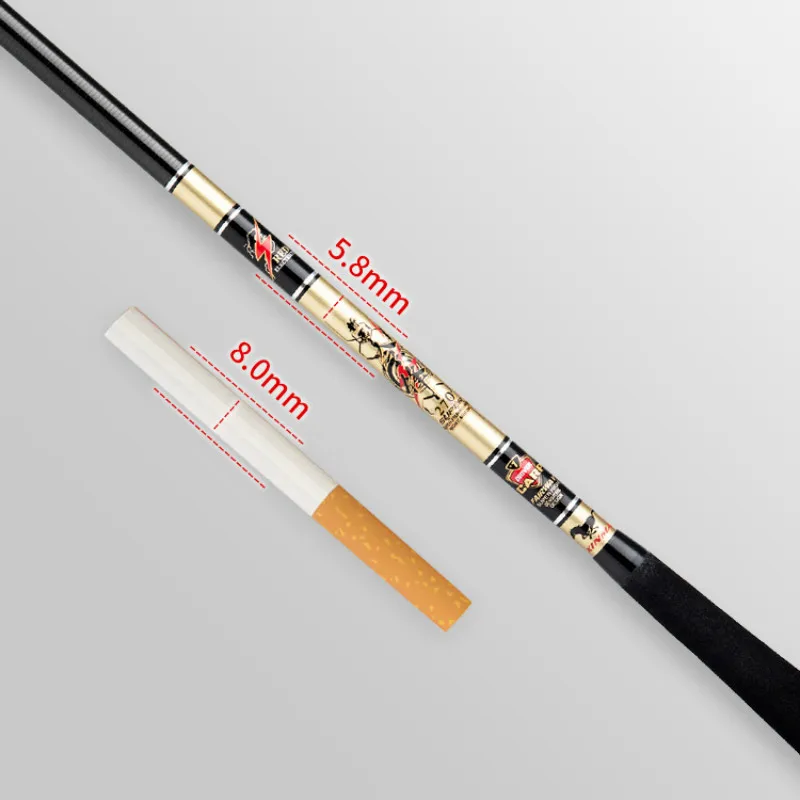 Caña De pescar telescópica De fibra De carbono, palo De Pesca De carpa, superduro, 4H, 5H, 6H, 2,7 M-6,3 M, Taiwán - imagen 4