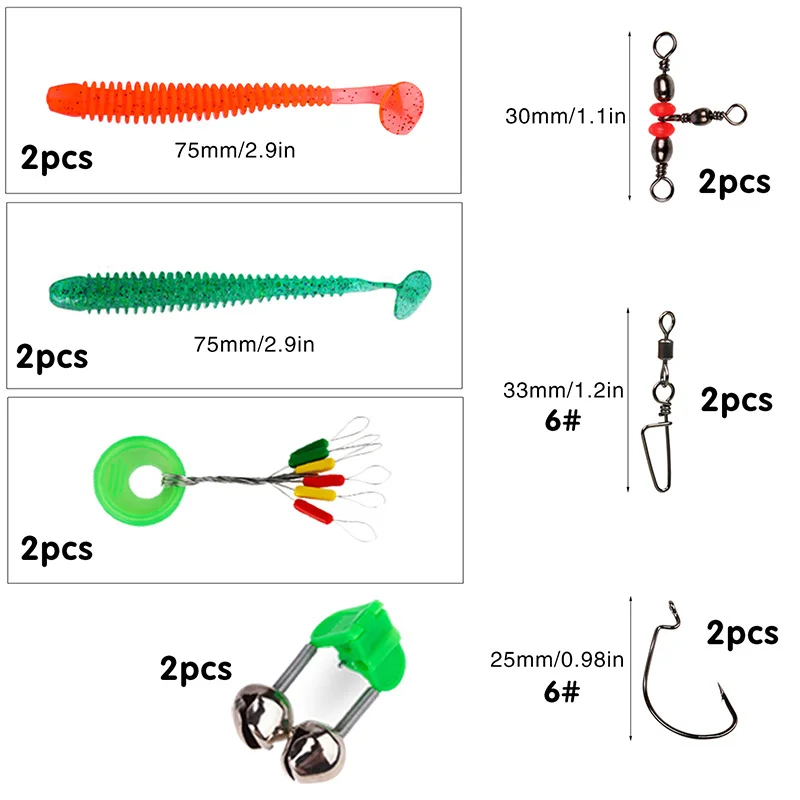 Sougayilang-Juego de caña de pescar telescópica ultraligera, carrete giratorio con señuelo de línea, accesorios de gancho, Kits completos, 1,8-2,4 m - imagen 4