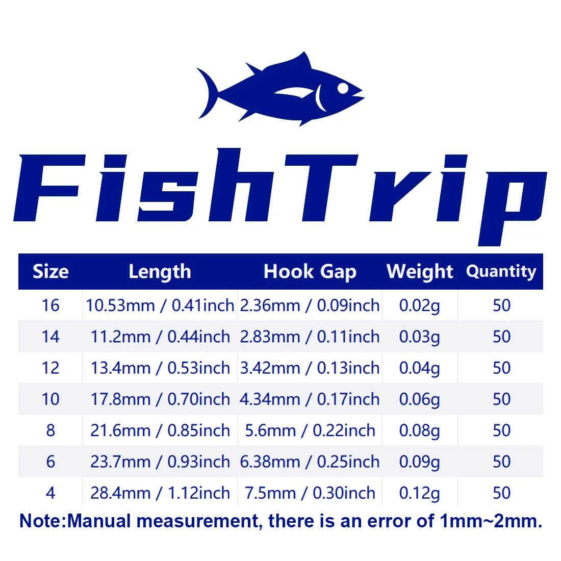 FishTrip-anzuelo de pesca Aberdeen de caña larga con caja, anzuelo de cebo vivo, acero al carbono, negro, 350 piezas - imagen 2