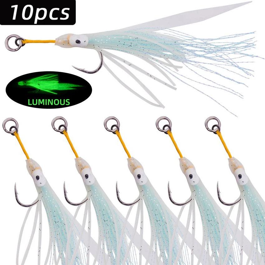 Anzuelos de Asistencia Kevlar para Jig con Falda Calamar - imagen 2
