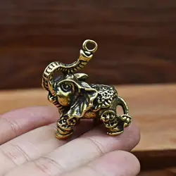 Llavero Elefante Latón Retro – Accesorio de Bolsa y Coche