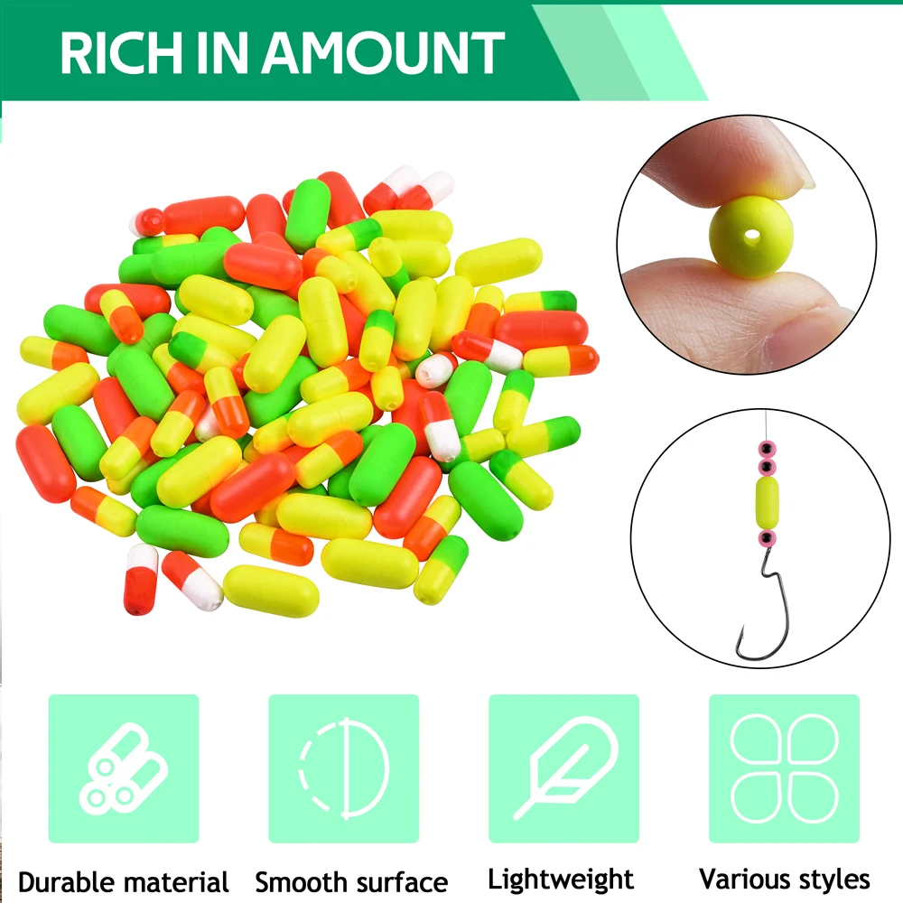 Pompano-aparejo de pesca, accesorios para hacer Señuelos, Pesca de Surf, flotadores de espuma, arnés de orugas, 90 unids/lote por caja - imagen 3