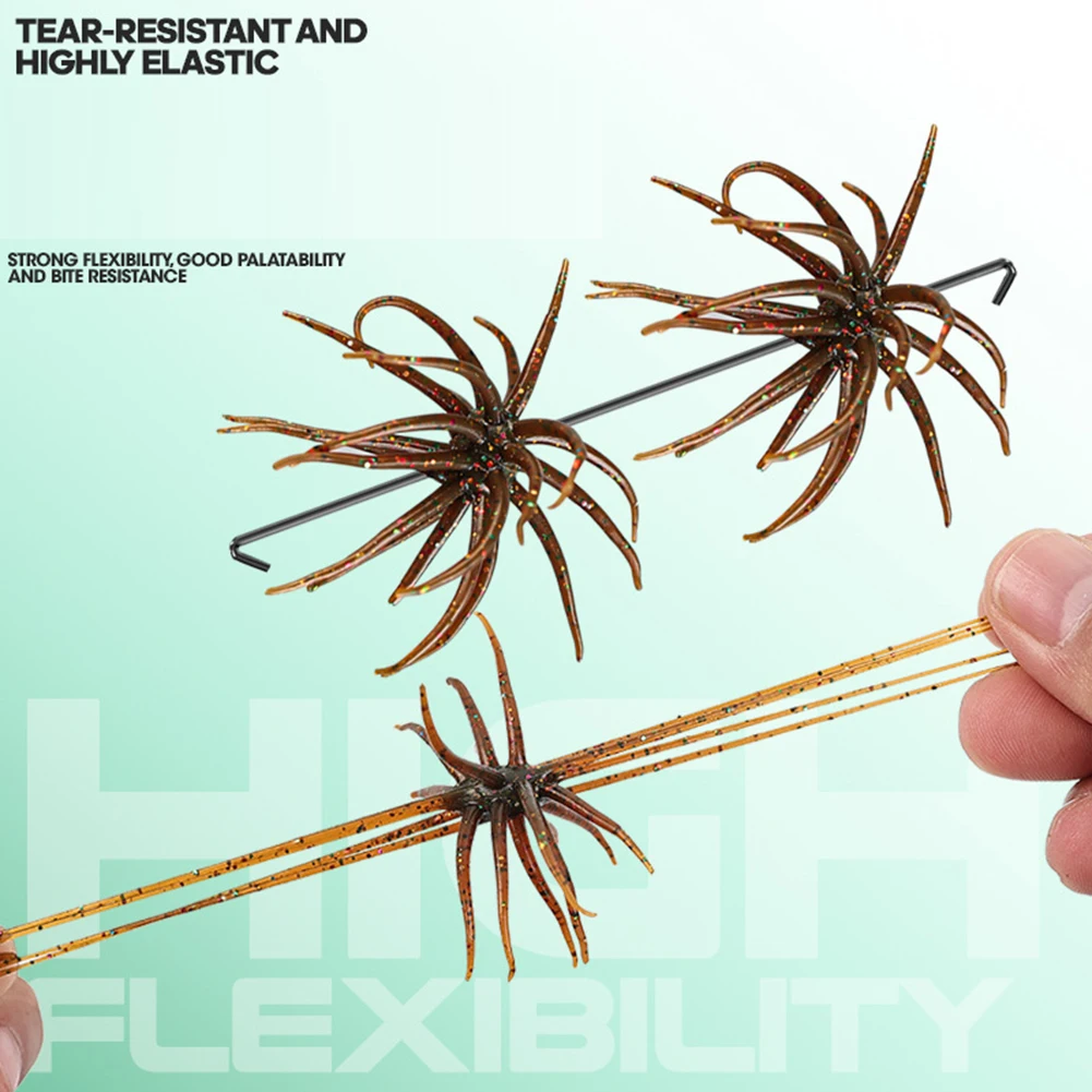 Señuelos de pesca de erizo de mar, cebo de gusano biomimético, viajes de pesca, señuelo de pez objetivo, flexibilidad de pesca de carpa - imagen 2