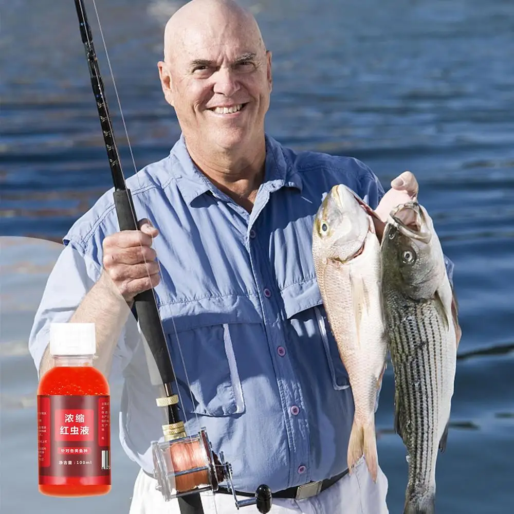 Atrayente de pescado fuerte de 100ml, cebo líquido concentrado de gusano rojo, aditivo de alta concentración para trucha, bacalao, carpa y lubina - imagen 3