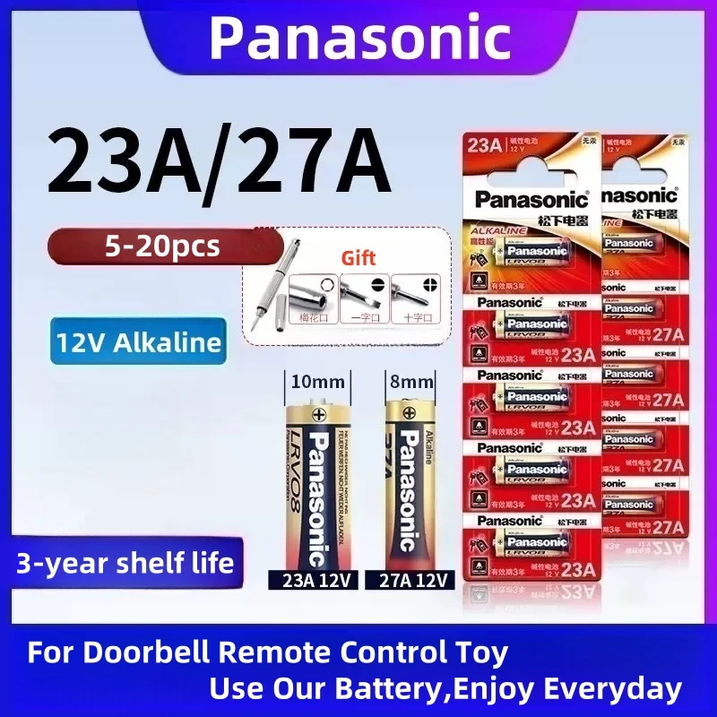 Panasonic Batería Alcalina 23A 12V para Pesca Deportiva