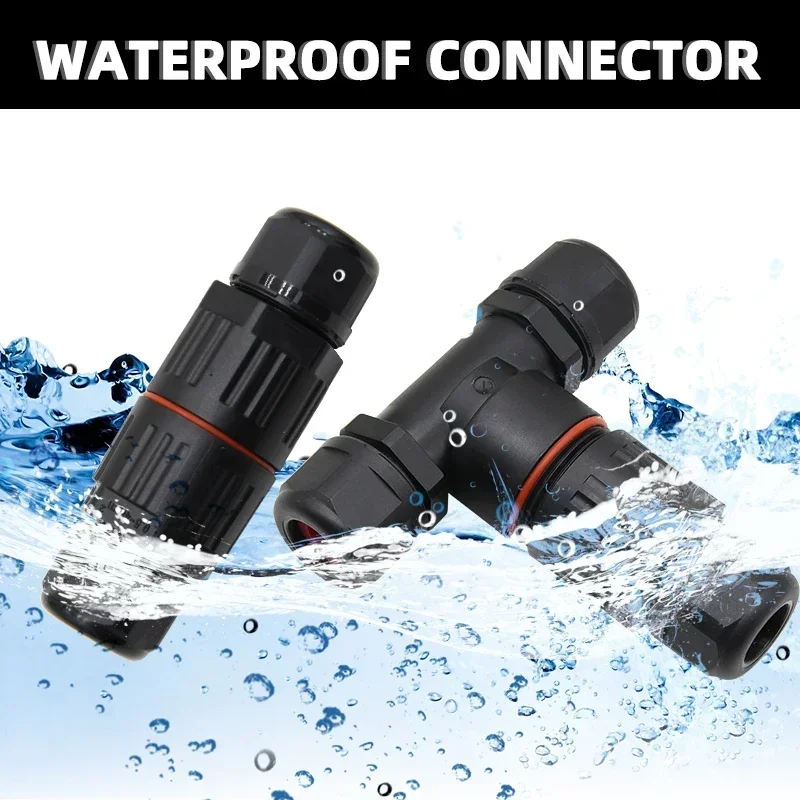 Conector impermeable en forma de I/T, conector de cable de 2/3/5 Pines, conexión de tornillo rápido, terminales Push-in, caja de conexiones eléctricas, IP68 - imagen 5