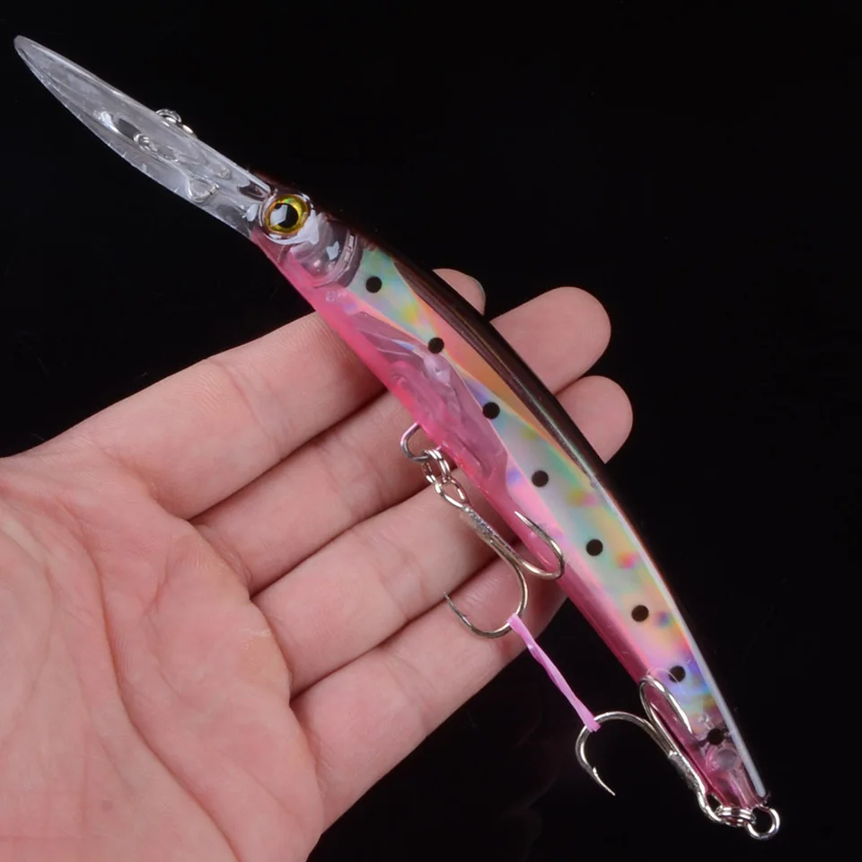 ALASICKA 24g/17cm señuelo de pesca de pececillo de plástico duro Crankbait grande cebo Artificial Peche Bass Trolling Pike carpa señuelos Accesorios - imagen 5