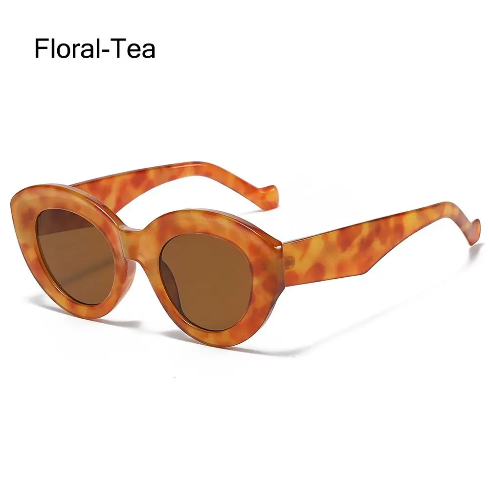 Gafas de sol ovaladas para hombre y mujer, lentes de sol de gran tamaño, estilo Retro, con estampado de leopardo, UV400 - imagen 3