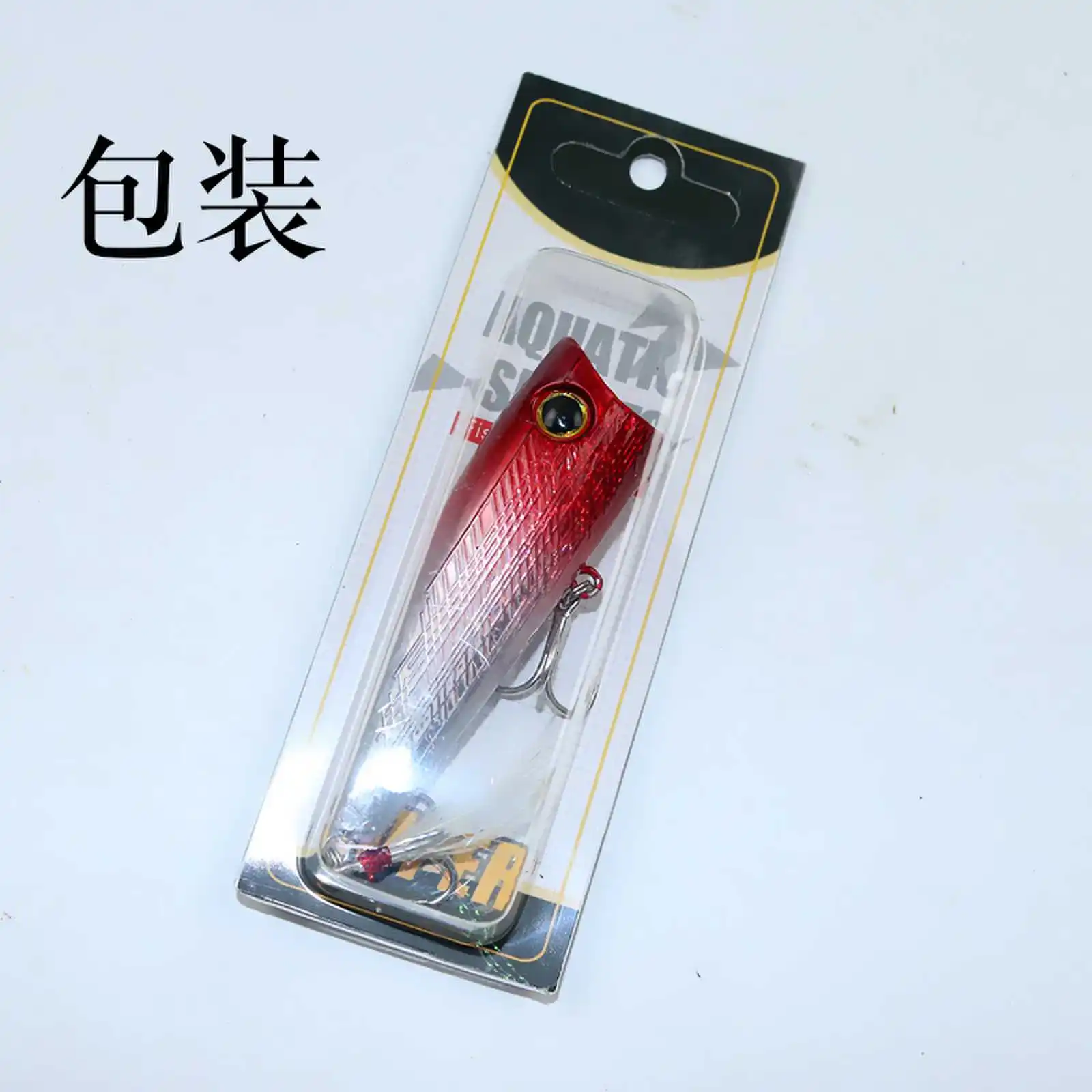 1 Uds 8cm 19g Señuelos de pesca Topwater señuelo Popper Crankbait Minnow cebos de manivela para natación - imagen 4