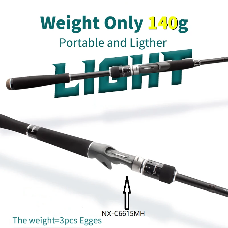 Kawa-caña de pescar dura media, 1,98 m de longitud retráctil, 44cm, 5 secciones, 140g con caja Original, mango de EVA de anillo portátil Fuji A - imagen 4