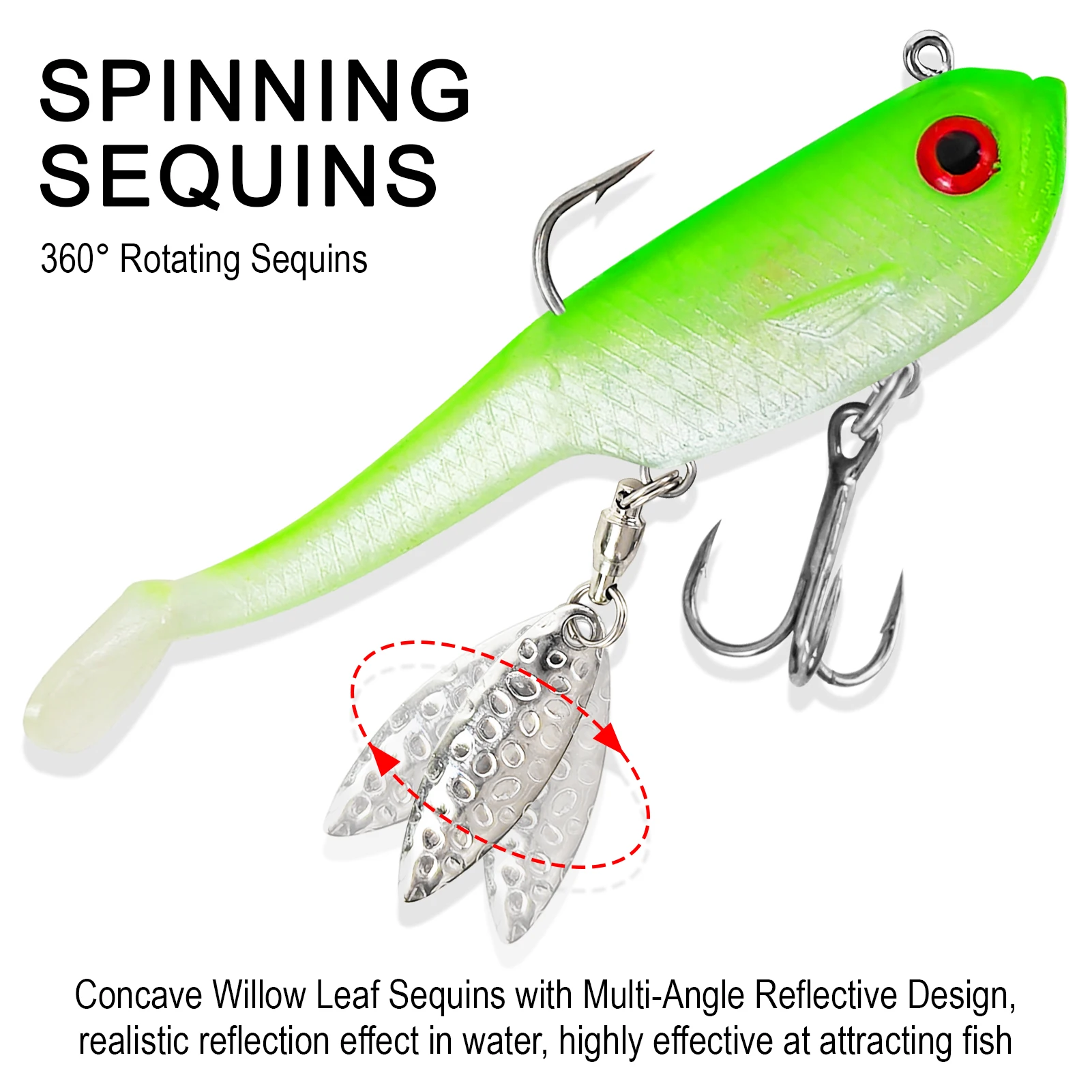 FREE FISHER Wobblers Swimbait para trucha y lubina con Jig Head - imagen 2