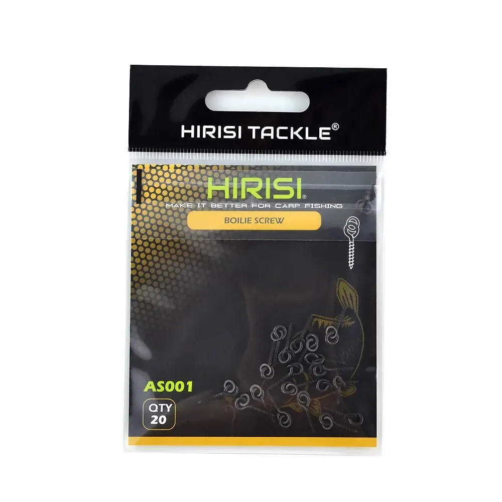 Hirisi 20 piezas pesca de carpa Boilie tornillo con anillo sólido herramienta de cebo Chod Rigs aparejos de pesca AS001 - imagen 4