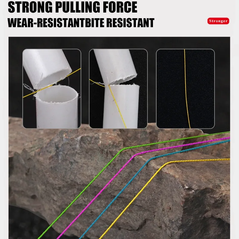 Línea de pesca trenzada de PE de 8 hebras Japón 300M/500M línea multifilamento de alambre de señuelo súper fuerte 0,14 MM-0,50 MM 15LB-110LB - imagen 4