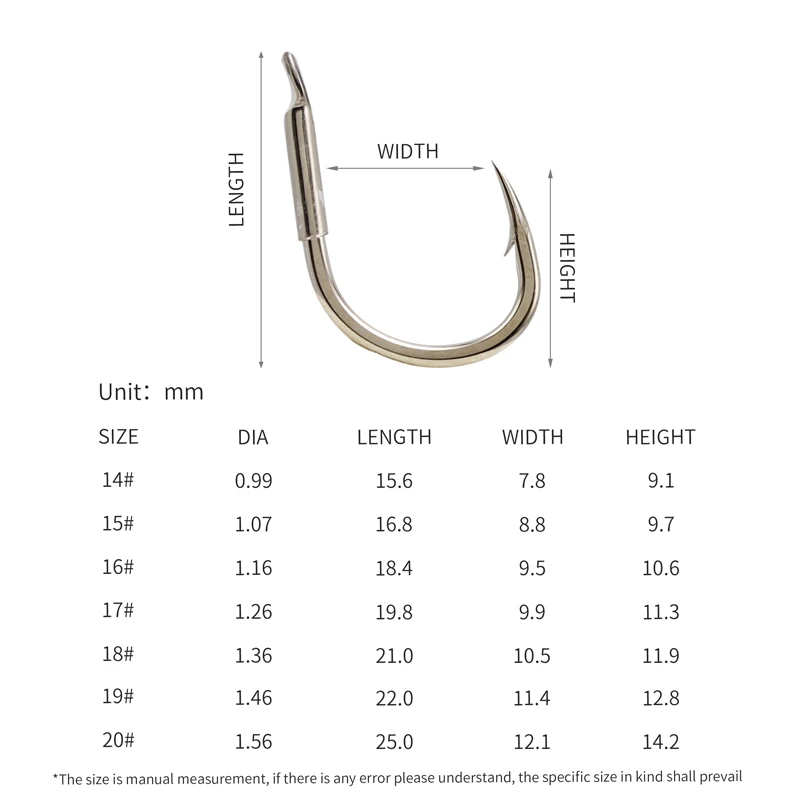 ZYZ-anzuelos de pesca reforzados, anzuelos grandes de acero de alto carbono, 7 tamaños, púas afiladas, carpa, esturión, 10 ~ 20 unids/lote por bolsa - imagen 4