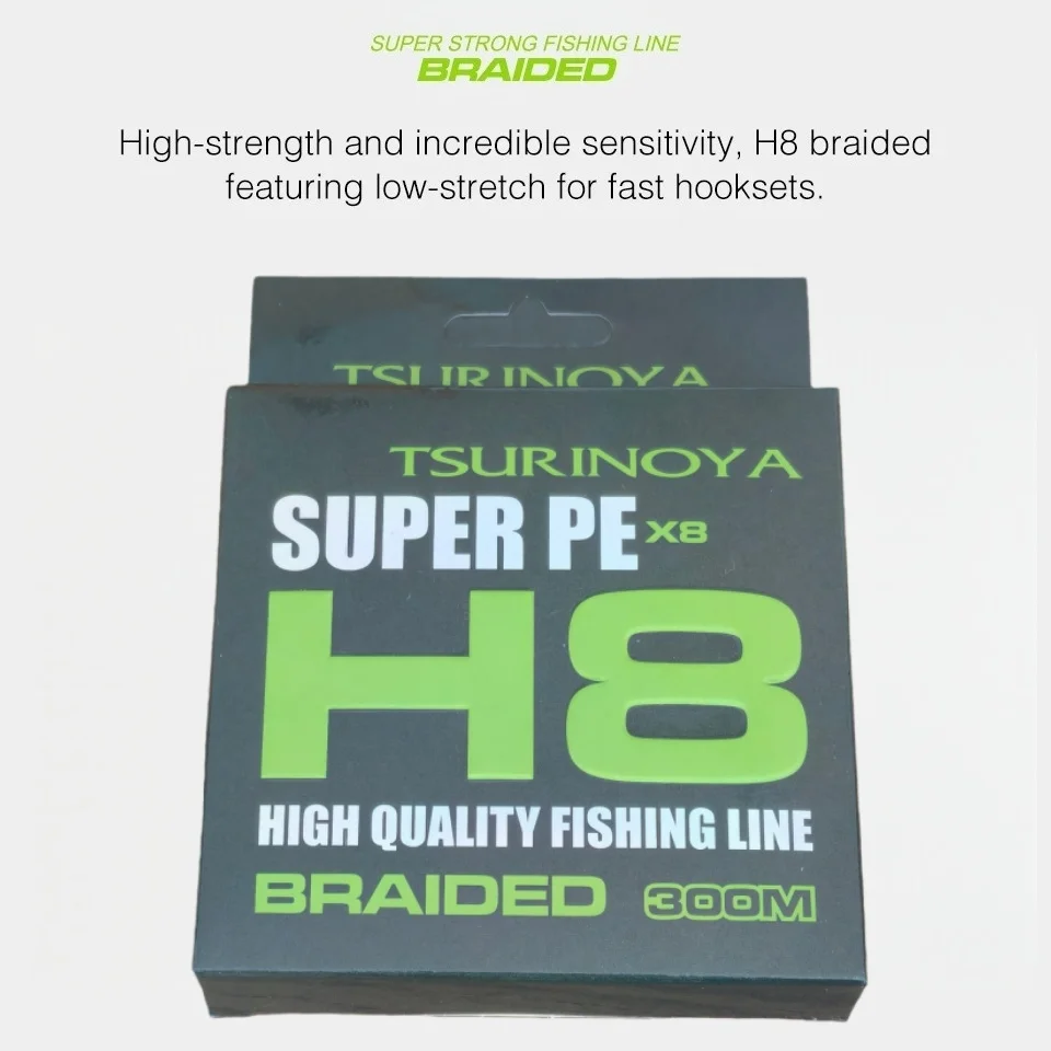 Hilo de pesca trenzado TSURINOYA H8 PE 8 hebras 300m - imagen 4