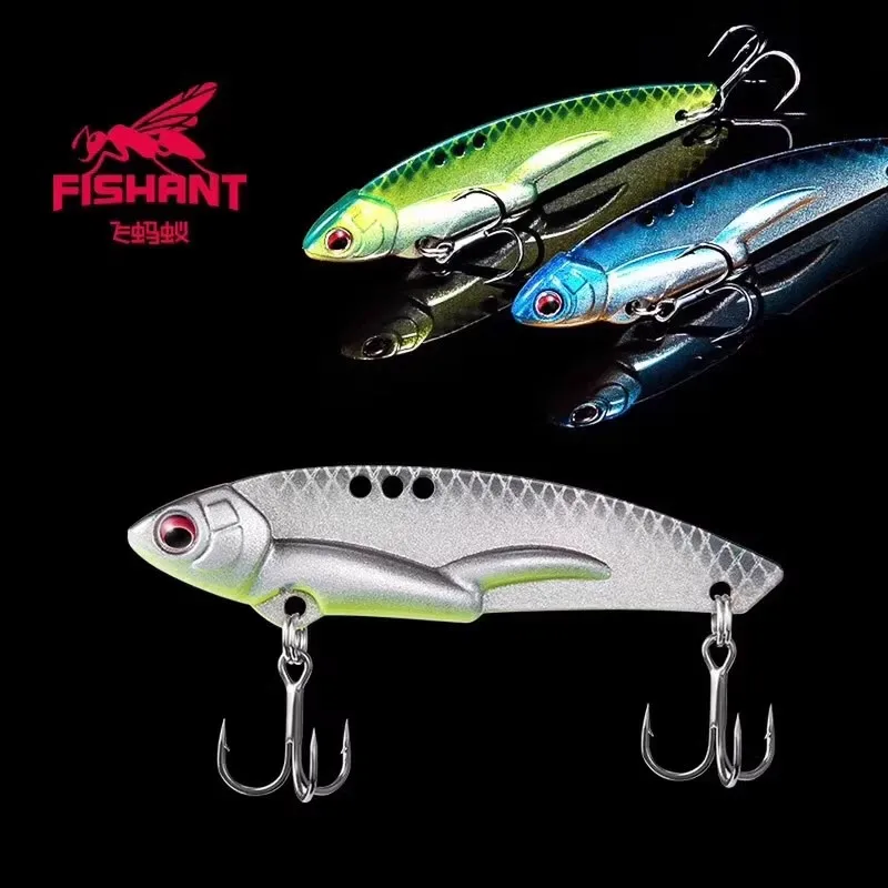 Nuevo FISHANT Dading Cool edición clásica Super Long Shot Metal VIB señuelo de pesca 7/9/12,5/15g 3D ojo de pez cebo falso de lubina Artificial - imagen 5