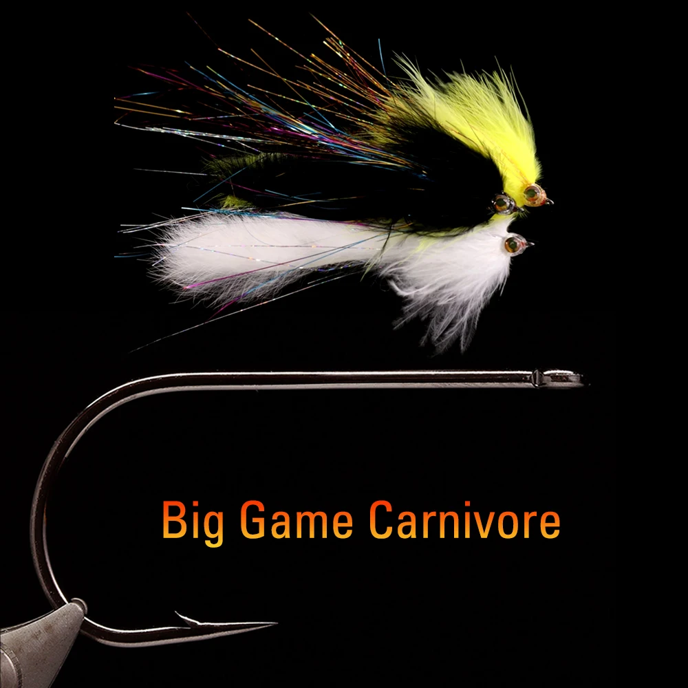 ICERIO-anzuelo elástico largo de 1/0 - 6/0, 2X gancho de atado de moscas de fuerza y espacio para moscas depredadoras grandes, Lucio, lubina, pesca almizclada - imagen 5