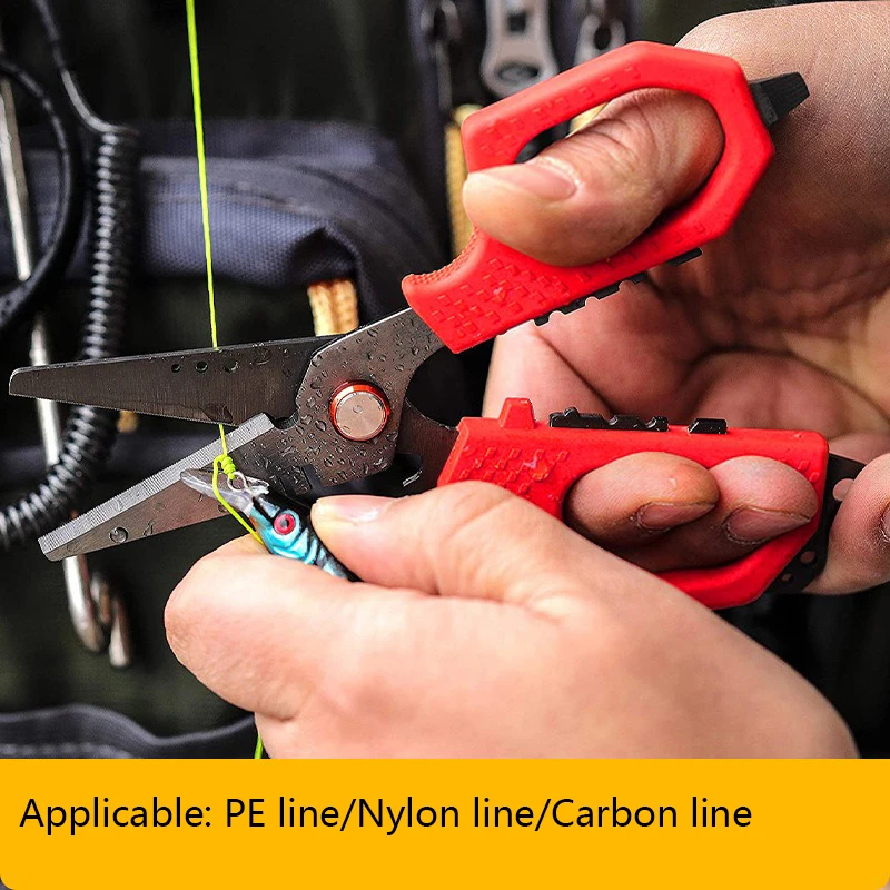 Tijeras de pesca multifuncionales, herramienta de señuelo para exteriores, línea de PE - imagen 2
