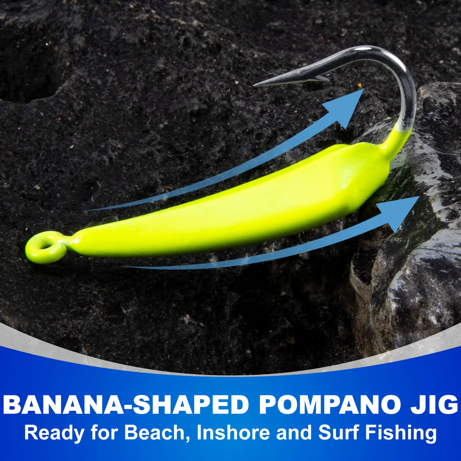 Plantillas de Pompano para pesca de Surf, cabezales de plátano, plantilla de pie para agua salada, fundición de playa, Halibut Striper Redfish, 10/20 piezas - imagen 3