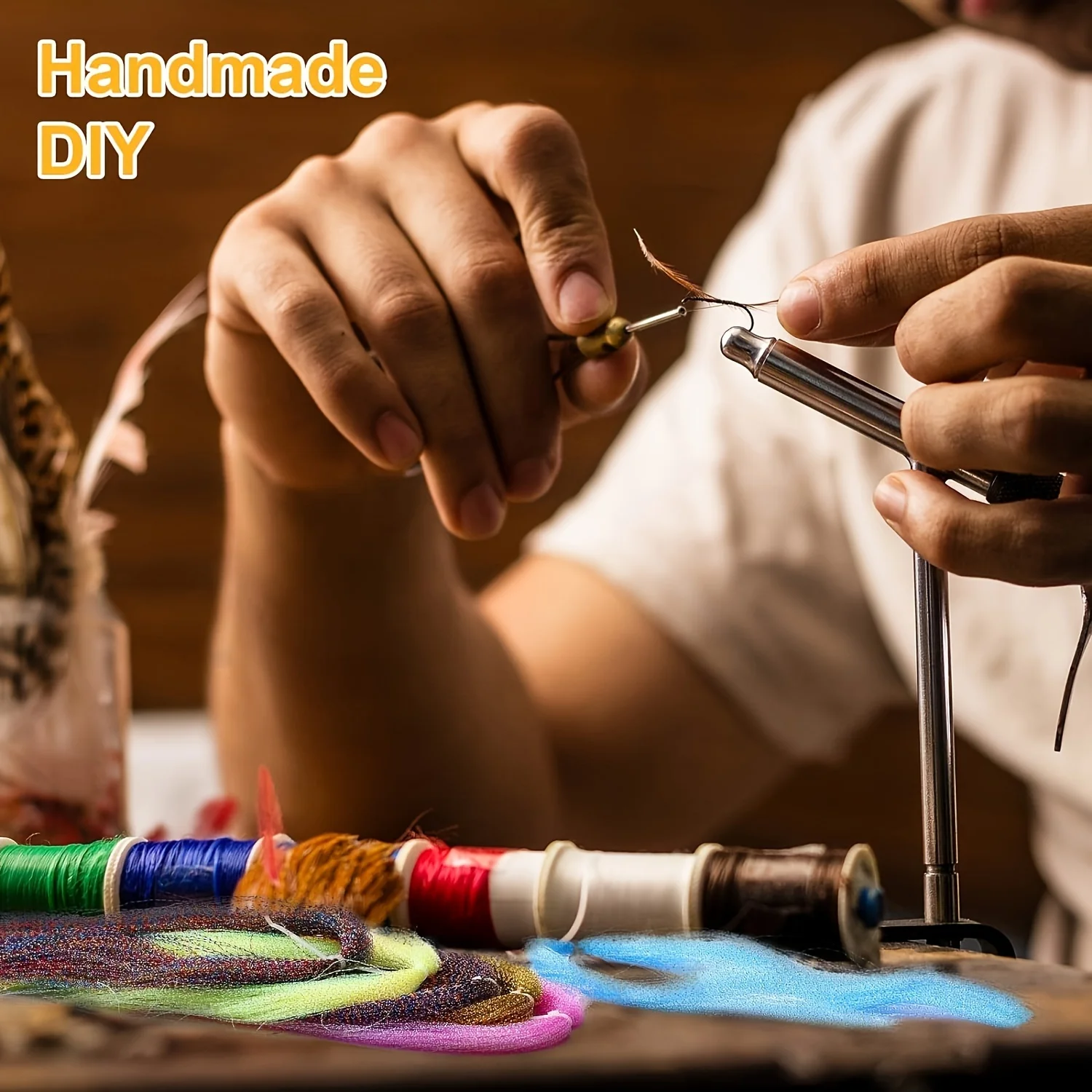 TAKBAS Fly Tying Materials Kit, 15 Pack Crystal Flash Fly Fishing Tying Materials, Assorted Colors - imagen 5