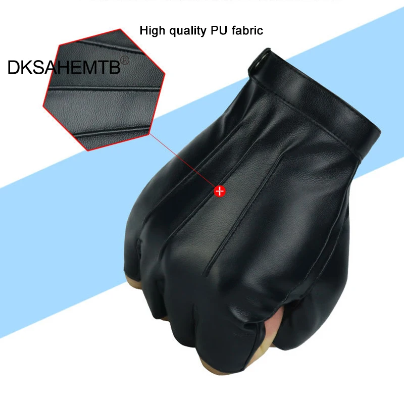 Guantes de ciclismo impermeables de medio dedo, Guante de cuero antideslizante para exteriores, Camping, Picnic, escalada en roca, esquí, accesorio de ciclismo - imagen 4