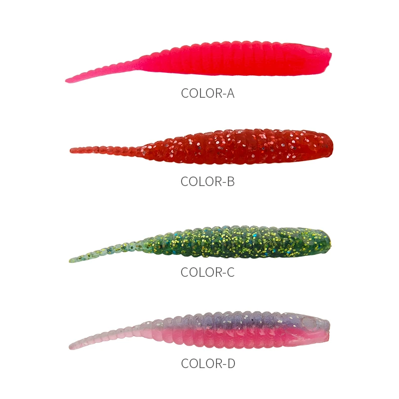 12 Uds. Señuelos de pesca blandos Ajing 4cm0,4g Mini Swimbait de plástico Rockfishing Stream River Sea depredadores más pequeños aparejos de tiro de gota - imagen 4
