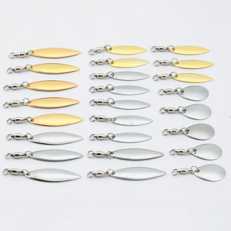 5 unids/lote señuelo DIY para Spinner cuchara señuelos ranas vibración reflectante hoja de acero inoxidable cucharas ruidosas accesorios de pesca - imagen 2