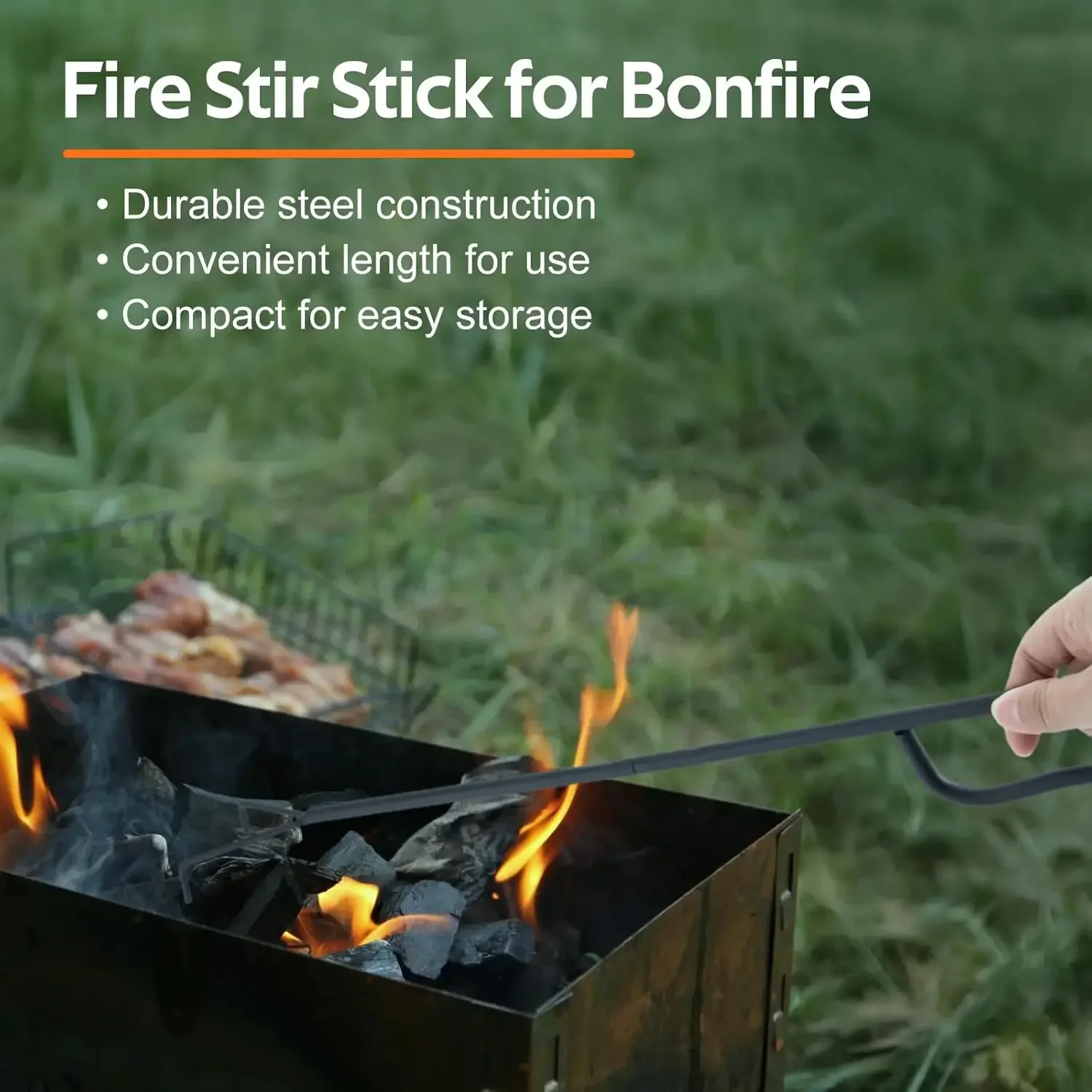 Columna de combustión secundaria CHANGE MOORE, columna Urner de 11,5 cm y 13,5 cm con gancho Ire, gancho de carbón, acero inoxidable para acampar al aire libre - imagen 5