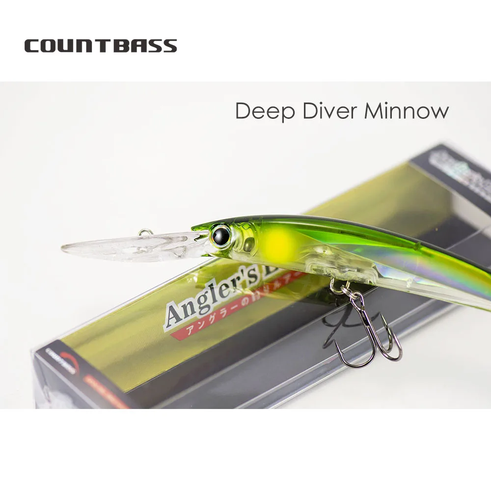 Countbass Deep Diver Minnow 130 mm 5-1/8" 24,5 g 55/64 oz. Señuelos de pesca flotantes para pescador de buceo de 4 m, tapón de cebo para curricán de agua dulce - imagen 5