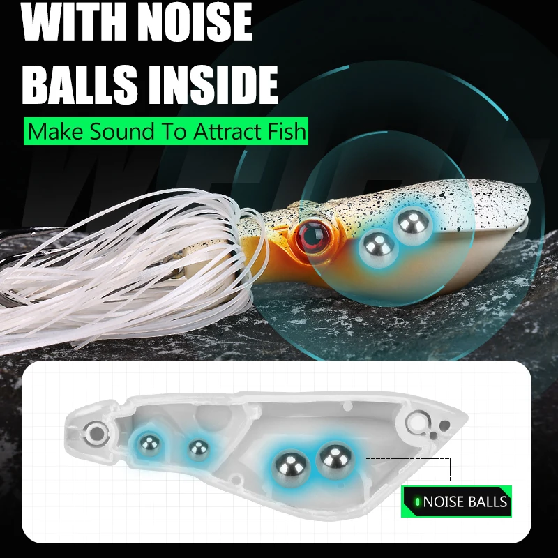 Señuelo de pesca de calamar WEIHE, cebo flotante colorido para calamar, anzuelo para patas de pollo - imagen 3