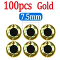 100pcs Gold 7.5mm
