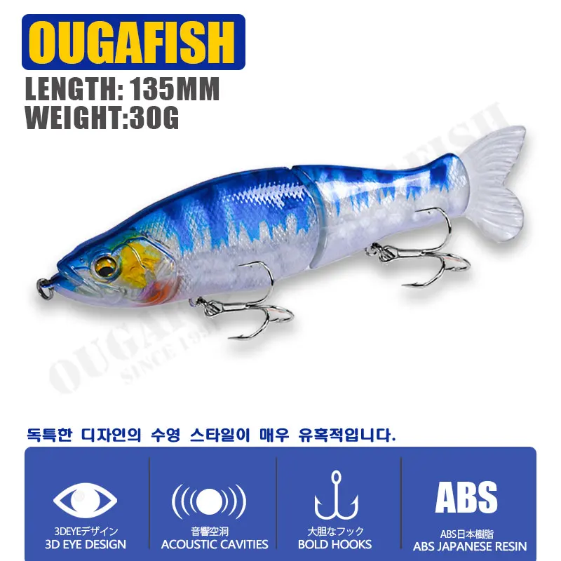 Señuelo de pesca de hundimiento lento, SwimBaits de dos nudos, Wobbler de Minnow de 2022mm con cola suave, Peche En Mer, lucio y lubina Isca Artificial, 135 - imagen 2