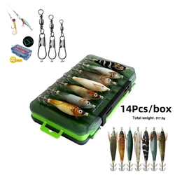 Jigs Luminosos de Calamar con Aparejos Giratorios para Carpa