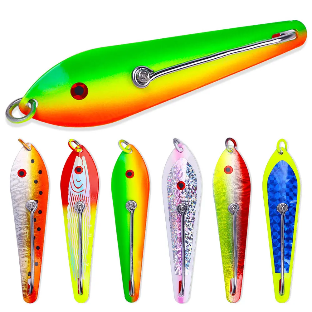 Señuelo de Metal con cuchara grande, cebo giratorio para Pesca de trucha Wahoo, 30g, señuelo tipo cuchara para Dron, cebo duro Wobbler, aparejos de Pesca para lubina y carpa - imagen 5