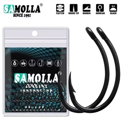 Anzuelos Carpa PTFE – Acero Alto Carbono Curva Ancha con Púas