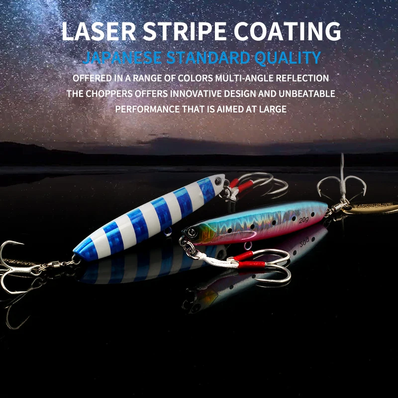 Plantilla de Metal MAGIC WORKS, 15g, 20g, 28g, plantilla lenta para peces, lubina dura, señuelos de pesca giratorios, aparejos, cebo Artificial de agua salada - imagen 3