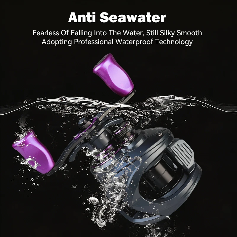 Carrete de pesca Leydun SEAYUR DC Control Digital de fundición larga 7,2: 1 6 + 1BB arrastre máximo 4,5 kg carrete de agua dulce y salada bobina de pesca Baitcasting - imagen 5