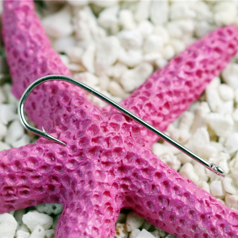 5000 Uds anzuelos de Pesca de vástago largo círculo de ojos anzuelo mosca Pesca de agua salada anzuelos de carpa con púas accesorios de aparejos de mar Pesca - imagen 3