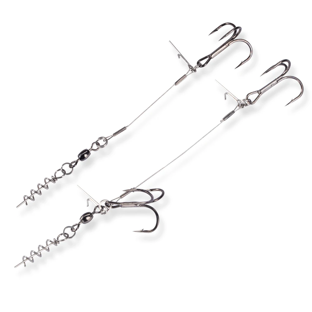 Hunthouse-anzuelo de pesca con señuelo suave, aparejo de doble anzuelo de 9 y 12cm para cabeza de anzuelo de sábalo grande, herramienta de aparejos de pesca - imagen 5