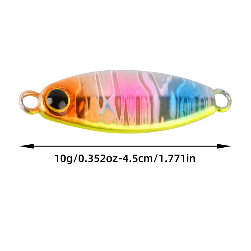 Nueva cuchara de plantilla de Metal fundido, 10g, fundición lenta de tierra de Metal, Jigging, pez, señuelo de mar, cebo Artificial, aparejos de pesca SwimBait - imagen 4
